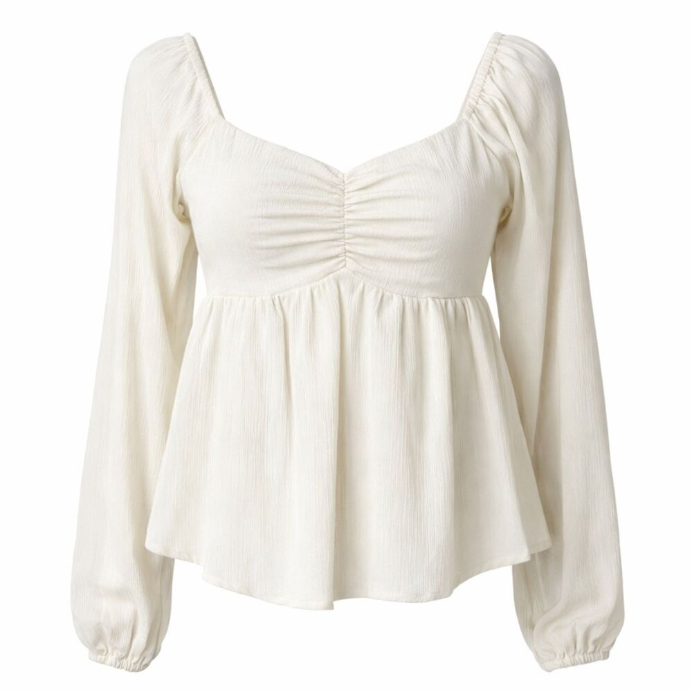PLANT GOLD FLOWY CROPPED FUN BABYDOLL SEXY GIRL NEXT DOOR BLOUSE SIZE XS